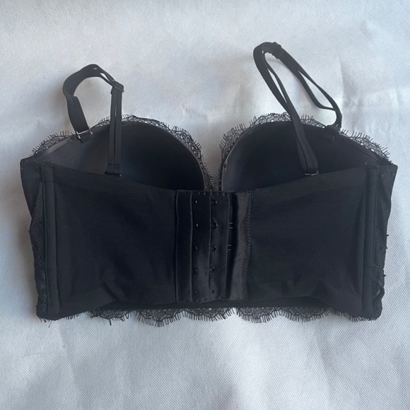 Victoria’s Secret Very Sexy Multi-Way Black Lace 32D Bra Strapless Push up - Picture 8 of 8